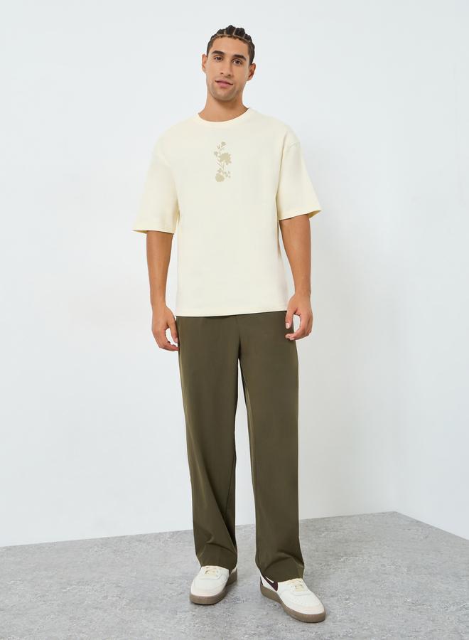 Styli Men Oversized Floral Graphic T-Shirt - Image 2